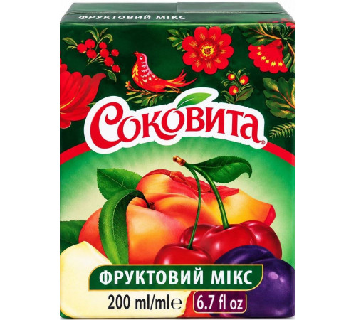 Напій соковмісний Соковита Фруктовий мікс 200 мл