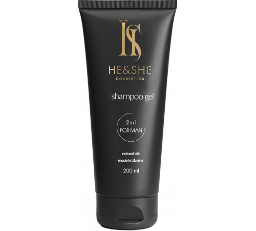 Шампунь-гель чоловічий He&She Cosmetics 2в1 200 мл