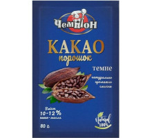 Какао порошок Чемпіон Темне 80 г