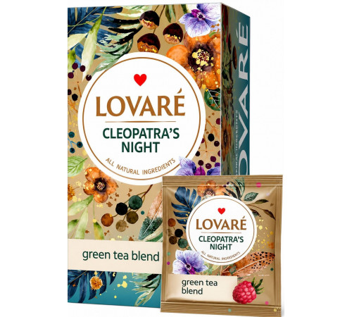 Чай зелений Lovare Cleopatra`s Night 24 пакетика 36 г