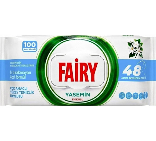 Вологі серветки для прибирання Fairy Jasmine 100 шт