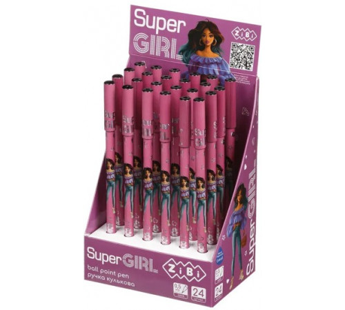 Ручка кулькова Zibi ZB2240 Super Girl 0.5 мм синя