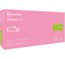 Рукавиці медичні нітрилові Mercator S рожеві 100 шт