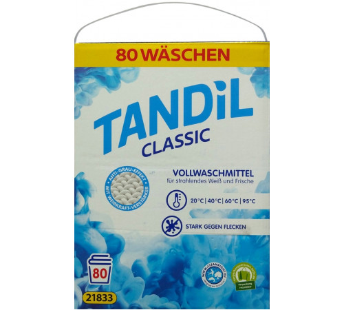 Пральний порошок Tandil Classic Vollwaschmittel 5.2 кг 80 циклів прання Пральний порошок Tandil Classic Vollwaschmittel 5.2 кг 80 циклів прання