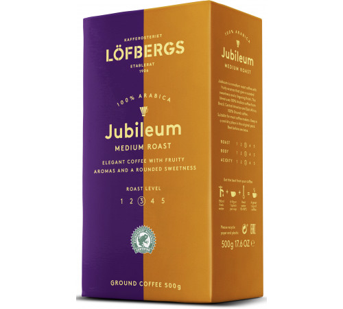 Кофе молотый Lofbergs Jubileum Medium Roast 500 г