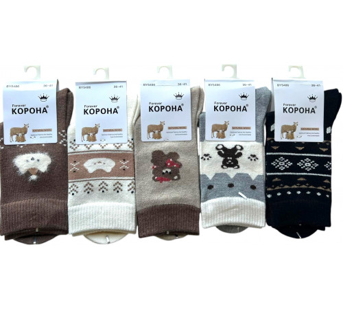 Носки женские альпака длинные Корона BY5486 размер 36-41