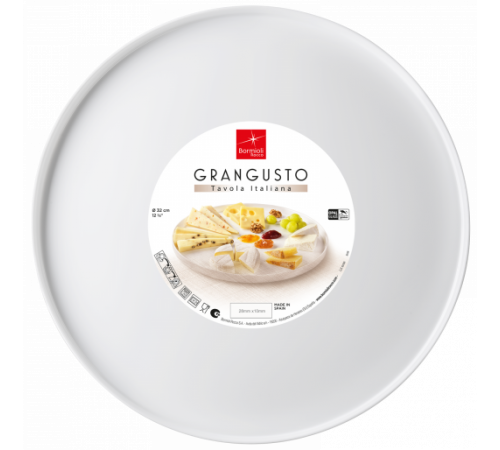 Блюдо круглое с бортиком Bormioli Rocco 410712MDF Grangusto 32 см