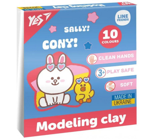 Пластилін Yes 540664 Line Friends 10 кольорів 200 г