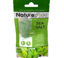 Соль морская для ванны Nature Code трава Мелиссы и Конопляное масло 100 г