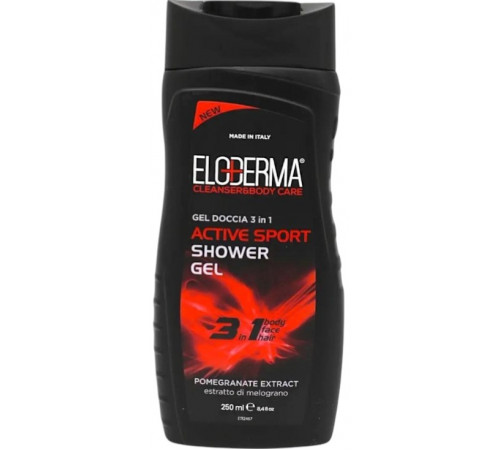 Гель для душу чоловічий Eloderma 3 в 1 Active Sport 250 мл