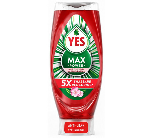 Концентрований гель для миття посуду Yes Max Power Вишневий цвіт 660 мл