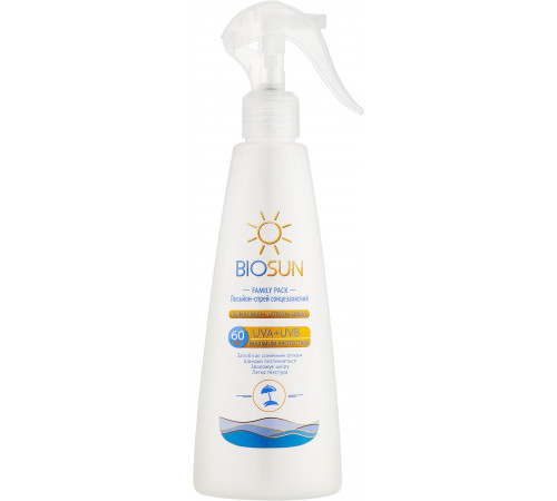 Лосьйон-спрей сонцезахисний BioSun Family Pack SPF 60 300 мл