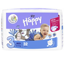 Подгузники Bella Baby Happy Midi 3 (5-9 кг) 32 шт