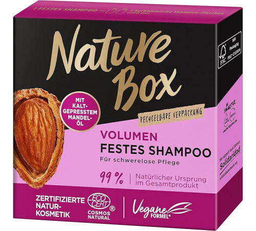 Твердий шампунь для волосся Nature Box Volumen з мигдалевою олією 85 г