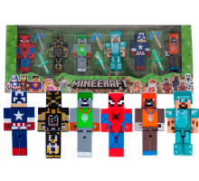 Набір героїв HS-5876 Minecraft 6 персонажів зі світлом