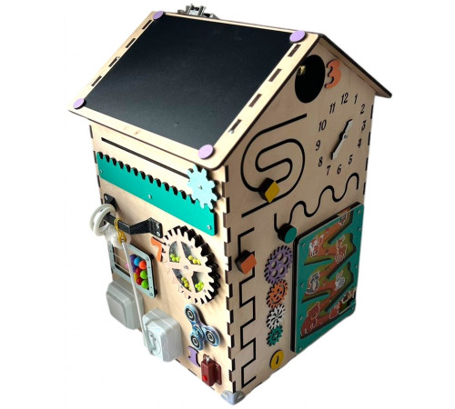 Бізібудинок натуральний дерев'яний 55 х 30 х 30 см