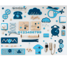 Бізіборд 60 х 80 см Синій