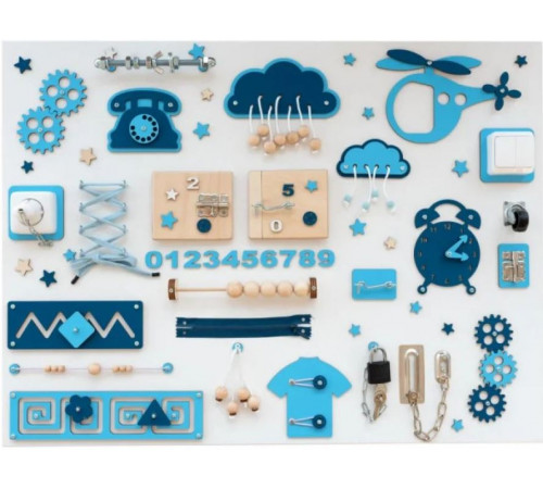 Бізіборд 60 х 80 см Синій