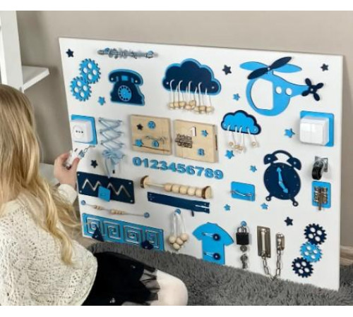 Бізіборд 60 х 80 см Синій