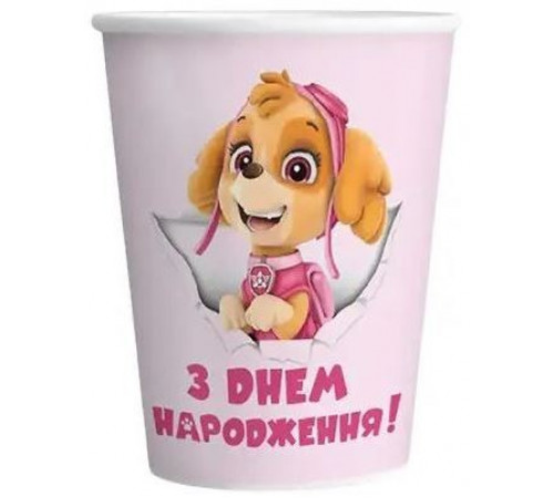 Паперові стаканчики Щенячий патруль Скай 250 мл 10 шт