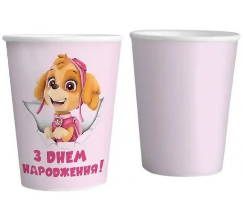 Паперові стаканчики Щенячий патруль Скай 250 мл 10 шт