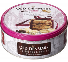 Печенье сливочное Old Denmark Banana & Chocolate Chips 150 г