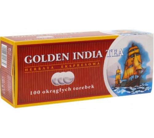 Чай черный Golden India Tea 100 пакетиков 130 г