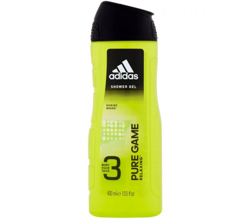 Гель для душа мужской Adidas Pure Game 3в1 400 мл