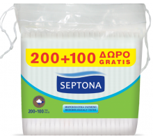 Ватні палички Septona пакет 200 + 100 шт