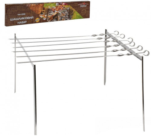 Набір шашликовий Stenson (стійки 2 шт  шампури 6 шт чохол 1 шт)