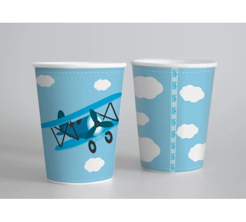Бумажные стаканчики Самолет 250 мл 10 шт