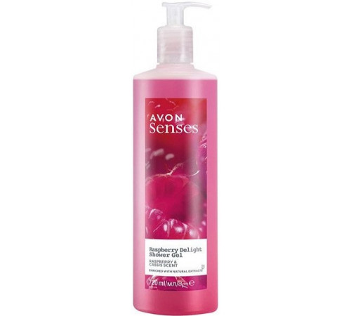 Гель для душа Avon Senses Raspberry Delight с дозатором 720 мл