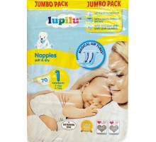 Підгузки для новонароджених Lupilu Soft&Dry Розмір 1 (2-5 кг) 70 шт