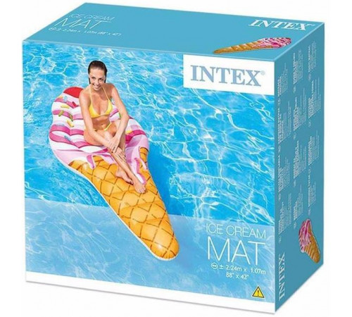 Матрац надувний Intex 58762 Морозиво Ріжок 224х107 см
