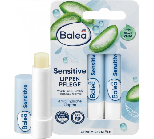 Бальзам для губ Balea Sensitive 2 шт х 4.8 г