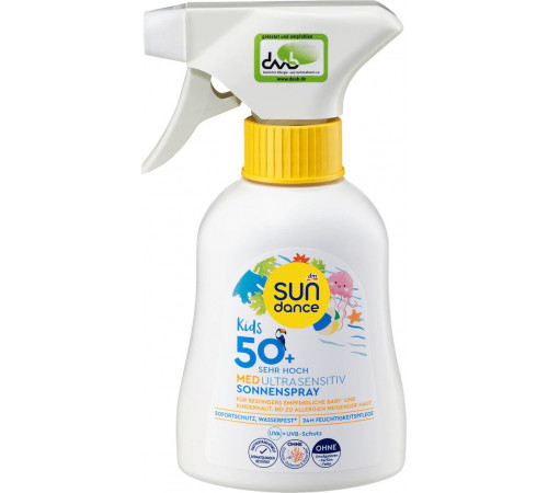 Сонцезахисний дитячий спрей Sundance Kids Med Ultra Sensitive SPF 50+ 200 мл