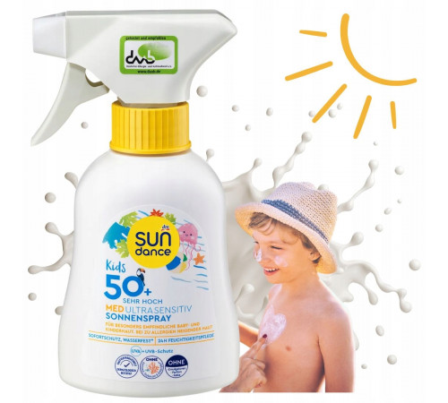 Сонцезахисний дитячий спрей Sundance Kids Med Ultra Sensitive SPF 50+ 200 мл