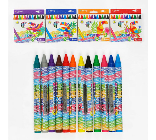 Восковые цветные карандаши Crayons С 62114 12 шт