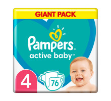 Підгузки Pampers Active Baby 4 Maxi (9-14 кг) 76 шт