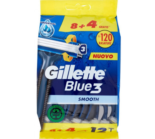 Станки для гоління Gillette Blue 3 Smooth 8 + 4 шт Станки для гоління Gillette Blue 3 Smooth 8 + 4 шт