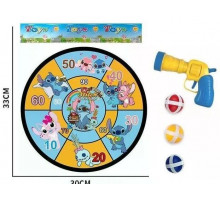 Дартс Стіч 555-183 (текстильна мішень, пістолет, 3 м'ячики з липучками)