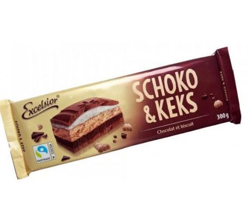 Шоколад Excelsior Schoko & Keks 300 г