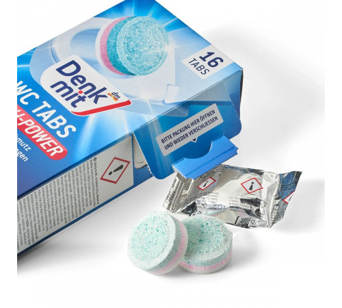 Таблетки для очистки унитаза Denkmit WC Tabs 16 шт х 25 г Таблетки для очистки унитаза Denkmit WC Tabs 16 шт х 25 г