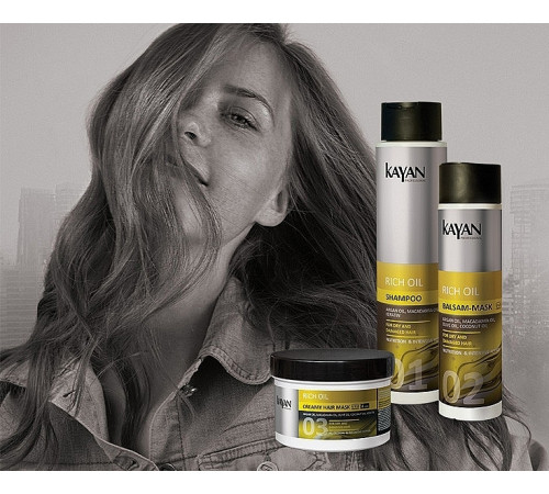 Шампунь Kayan Professional Rich Oil для Сухого та Пошкодженого волосся 400 мл