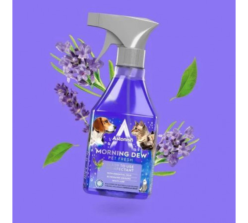 Багатофункціональний миючий та дезінфікуючий засіб Astonish Pet Fresh Ранкова свіжість спрей 550 мл Багатофункціональний миючий та дезінфікуючий засіб Astonish Pet Fresh Ранкова свіжість спрей 550 мл