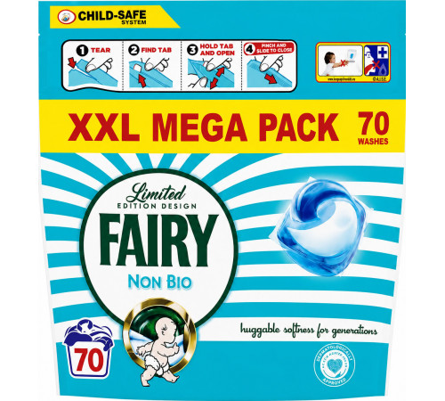 Гелеві капсули для прання дитячої білизни Fairy Non-Bio 70 шт (ціна за 1 шт)