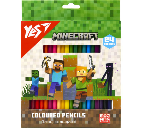 Карандаши детские Yes 290770 Minecraft 24 цвета Карандаши детские Yes 290770 Minecraft 24 цвета