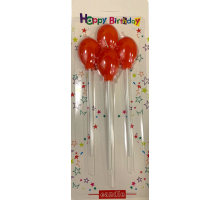 Свічки на торт Повітряні кульки Happy Birthday 4 шт