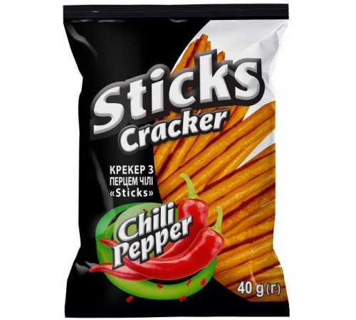 Крекер KBF Sticks з перцем чилі 40 г
