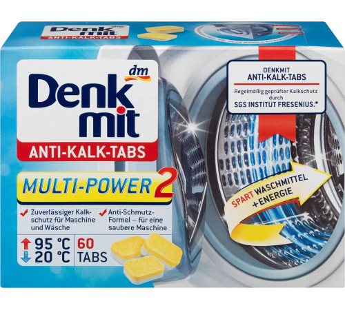 Таблетки від накипу Denkmit Anti-Kalk Tabs 60 шт 15 г